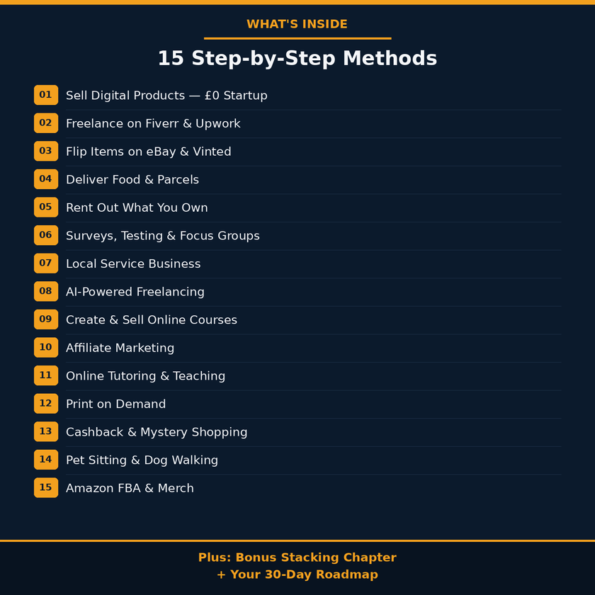 The Paycheck Prison Break — 15 Proven Ways to Make an Extra £1,000+ a Month in 2026