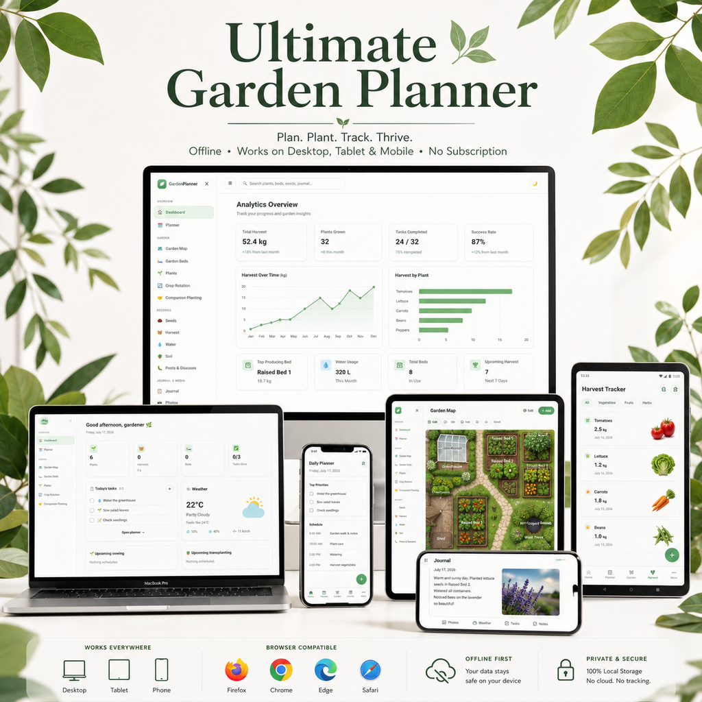 Ultimate Garden Planner | All-in-One Offline Garden Planning App for Home &amp; Vegetable Gardeners