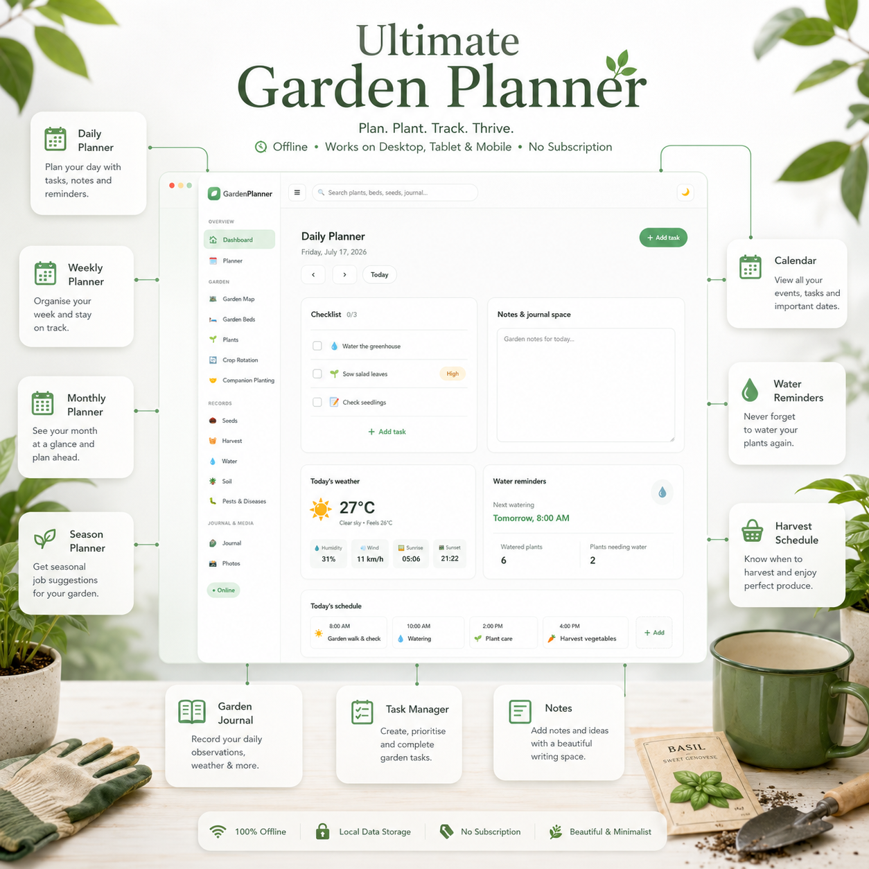 Ultimate Garden Planner | All-in-One Offline Garden Planning App for Home &amp; Vegetable Gardeners